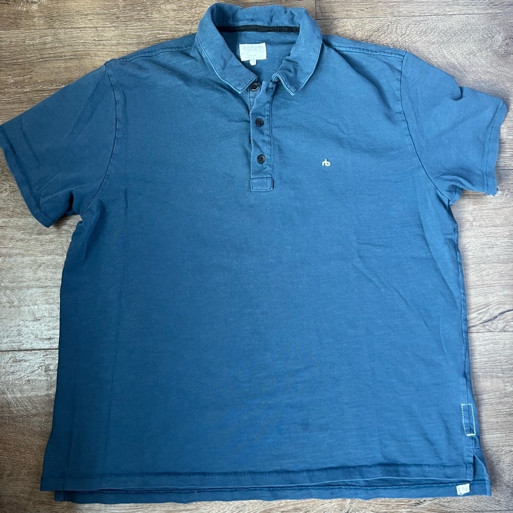 Rag and Bone Blue Polo